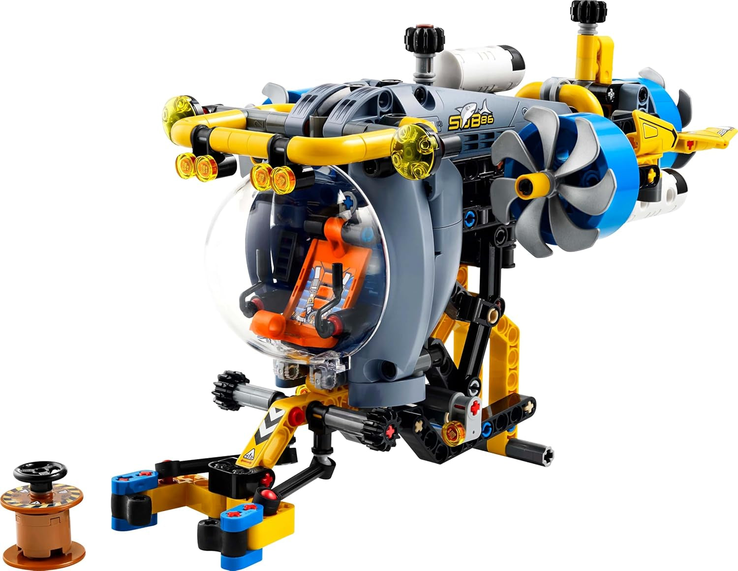 LEGO Technic Deep Sea Explorer Ubådsbyggelegetøj til børn 9 år gamle drenge og piger Kreative fødselsdagsgaveideer Byggebart køretøj med roterende propeller 42201 Byggesæt Besuche den LEGO-Store