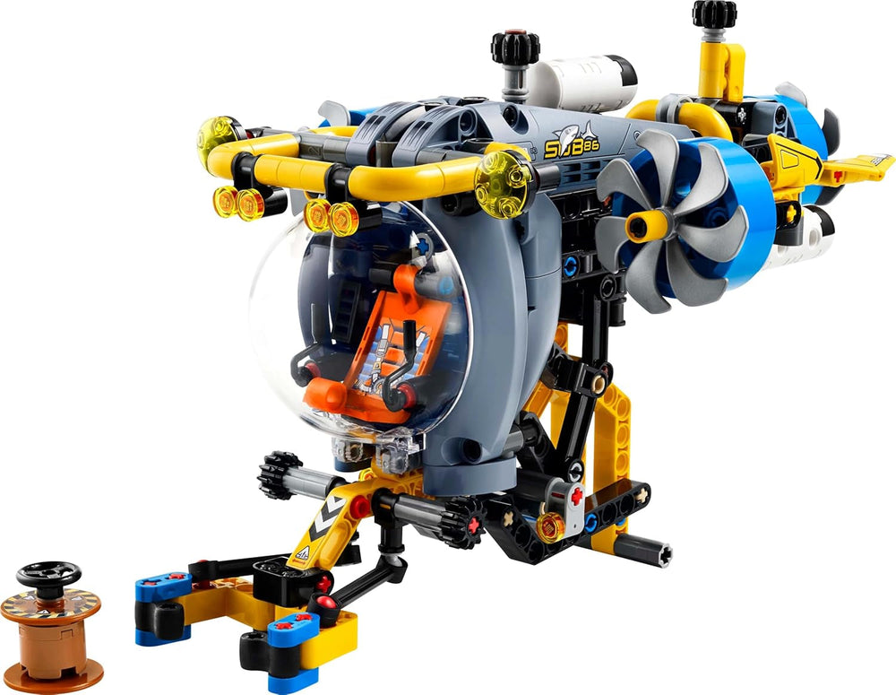 LEGO Technic Deep Sea Explorer Ubådsbyggelegetøj til børn 9 år gamle drenge og piger Kreative fødselsdagsgaveideer Byggebart køretøj med roterende propeller 42201 Byggesæt Besuche den LEGO-Store