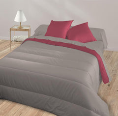 Bleu Câlin bicolor vendbar dyne til 2 personer, mikrofiber, bordeaux/peber, 220X240 cm Dyner og dyner Naty Shop