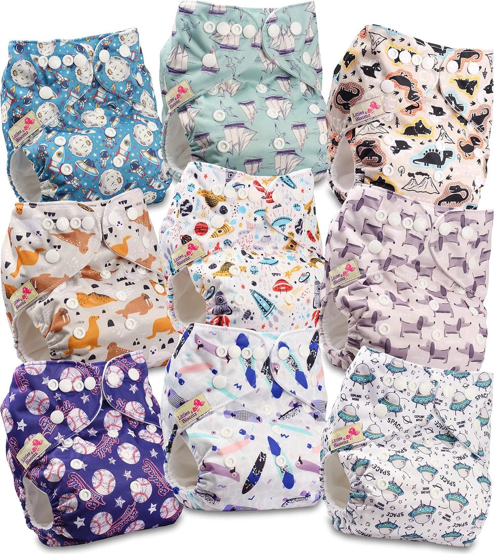 Littles og Bloomz FLP2-0406 Standard Clip Genanvendelig ble, 4 bleer