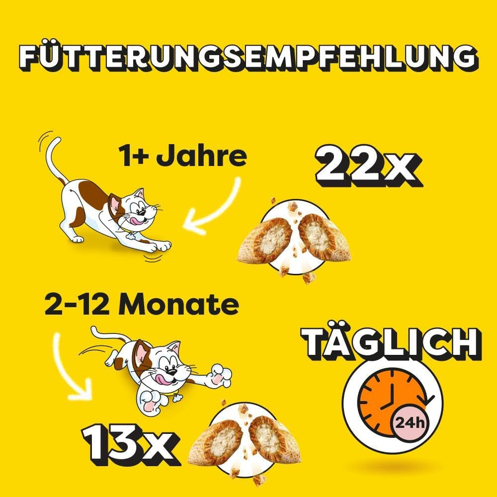 DREAMIES SHAKE UPS Multivitamine Seafood Festival, recompense pentru pisici în pliculețe porționate - 55g (6 pliculețe)