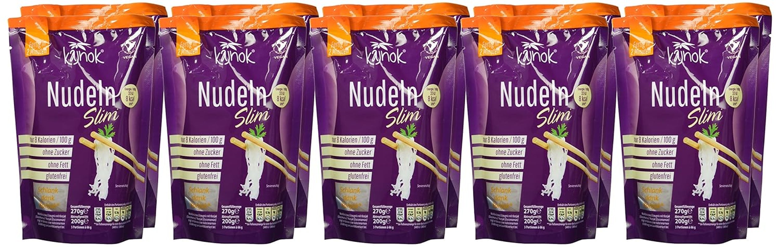 Tynde nudler, 10 x 270 g, drænet vægt 200 g