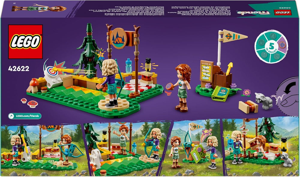 LEGO Friends Bueskydning på Adventure Camp Kids Byggelegetøj med bue og pil, 2 figurer og en vask, til piger og drenge i alderen 6+ 42622 Byggesæt Besuche den LEGO-Store