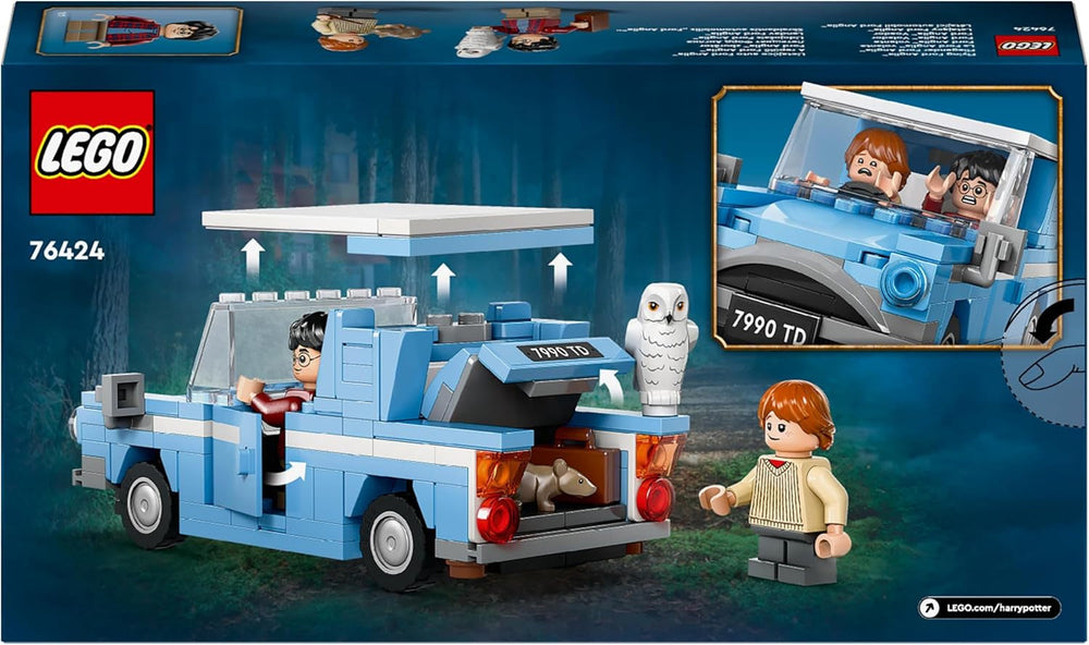 LEGO Harry Potter Flying Ford England Byggelegetøjsbil til børn Gave til drenge, piger og alle fans fra 7 år Sæt med 2 minifigurer inklusive Ron Weasley Rollespil 76424 Byggesæt Besuche den LEGO-Store