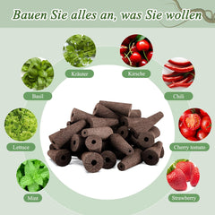 125 voksende svampe, 50 erstatningssvampe, tilbehør til hydroponisk startsystem med 50 etiketter, 12 isolerende hætter, 12 plantekurve, 1 pincet