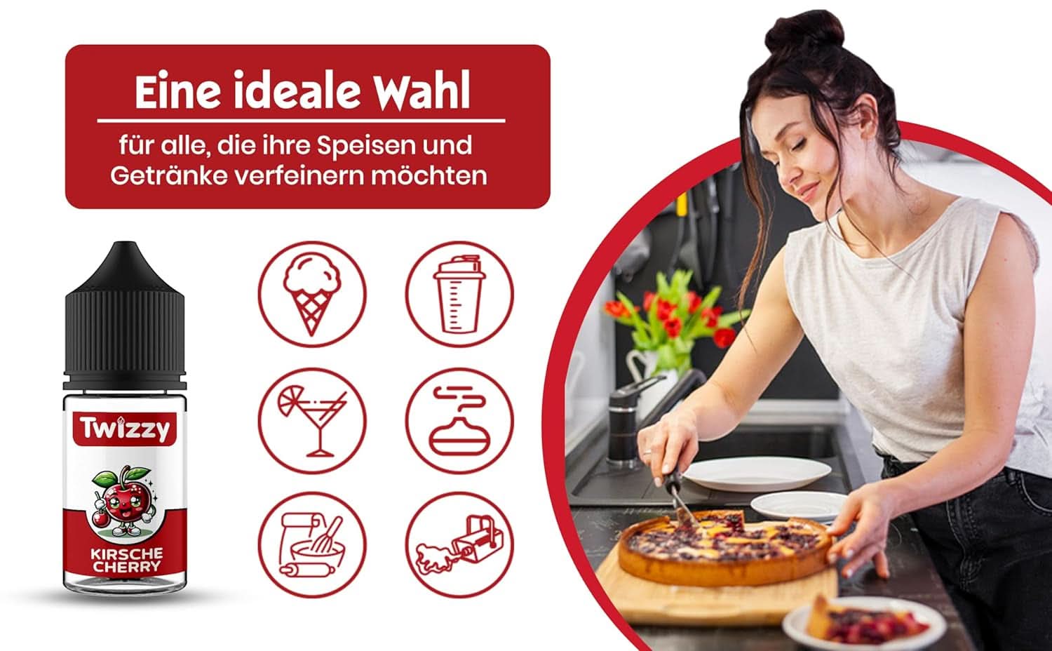 Twizzy, koncentreret kirsebærsmag, 30 ml Aromas Naty Shop