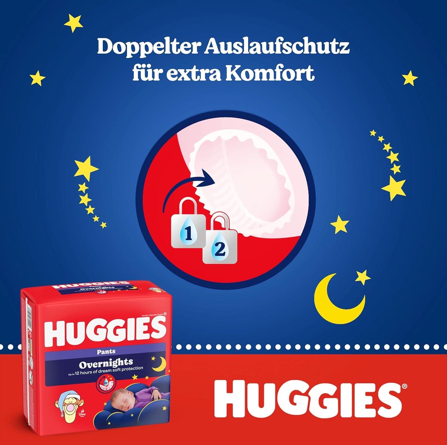 Huggies Natbukser Størrelse 6 (15-25 kg), Månedlig bleboks, 88 stykker Mor og Baby Naty Shop