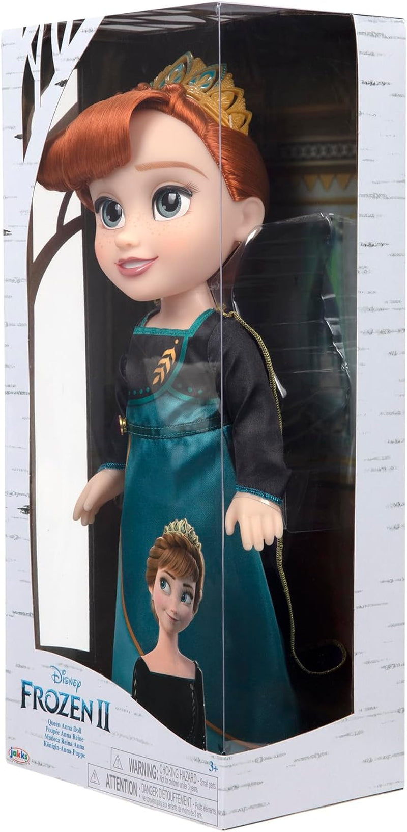 Păpușa Disney Frozen 2 Anna – o păpușă poziționabilă de 35 cm înălțime, într-o rochie la modă emblematică, cu blazonul Arendelle și o tiară pentru distracție suplimentară, pentru fetițe cu vârsta de 3 ani și peste