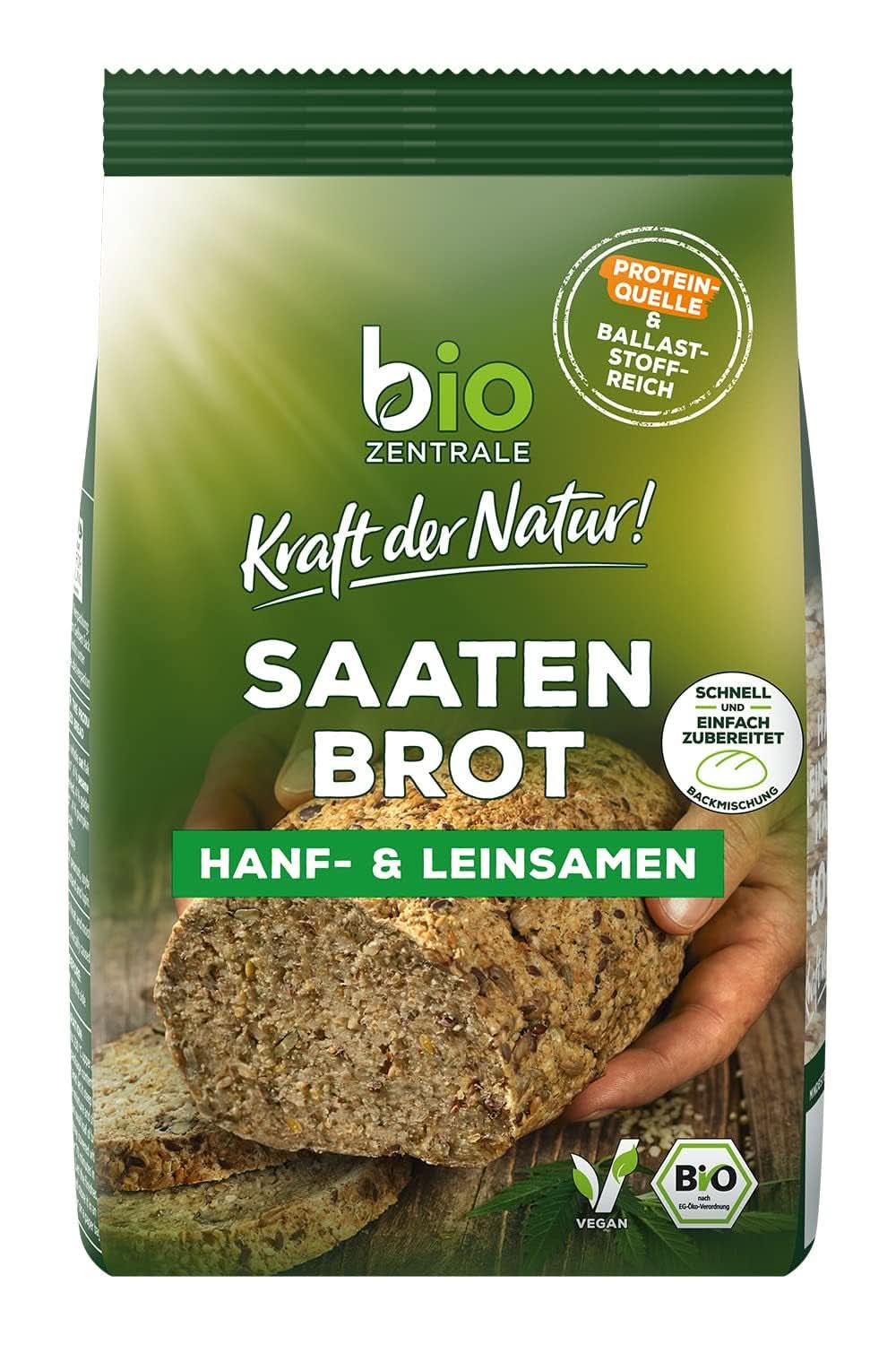 Biozentrale, brødbageblanding med hampefrø og hørfrø, økologisk, 500 gram Kitchen Naty Shop