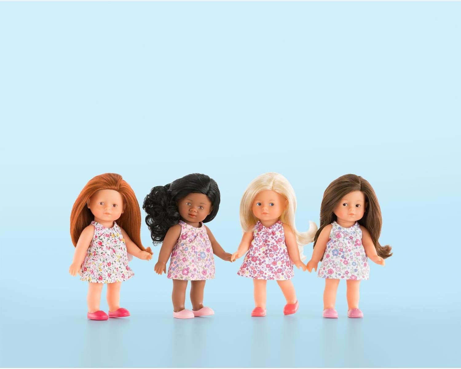 Corolle 9000240020 - Romy brunette Les Trends Mini Corolline 20 cm, fransk dukke med charme og vanilje duft, 20 cm