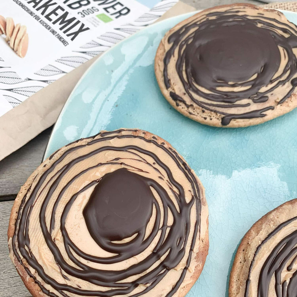 VANILJE-BLANDING MED LAVER KARBER - organisk, glutenfri kage- eller pandekageblanding, rig på protein Naty Shop Kitchen