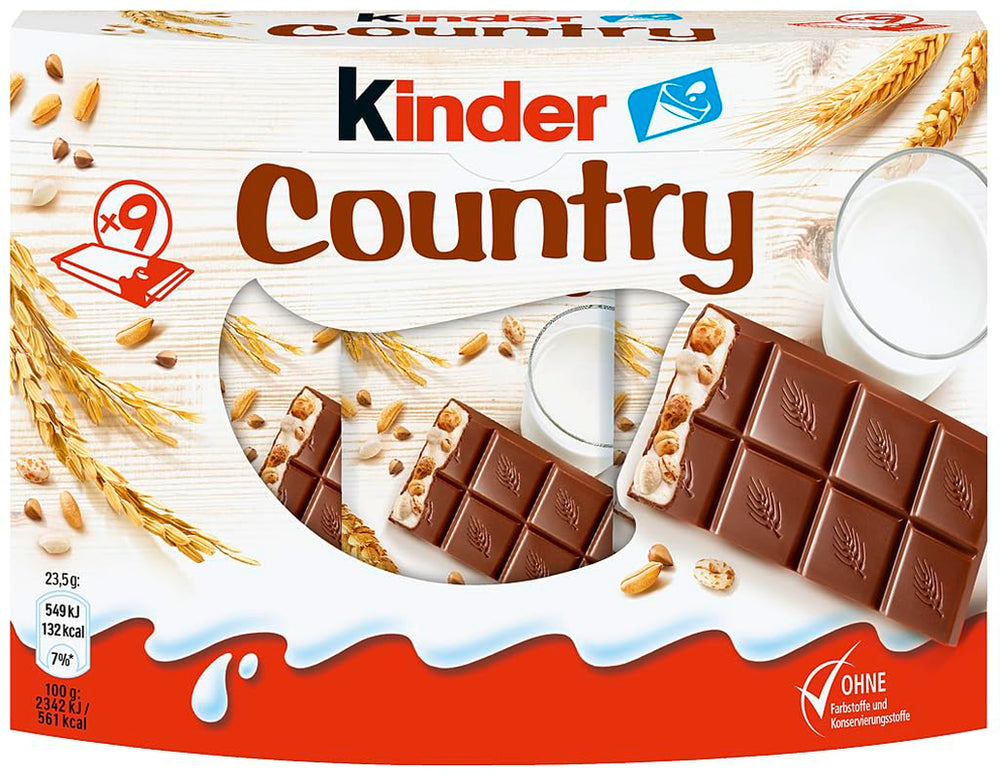 Kinder Country barer, 9 barer, 212 g