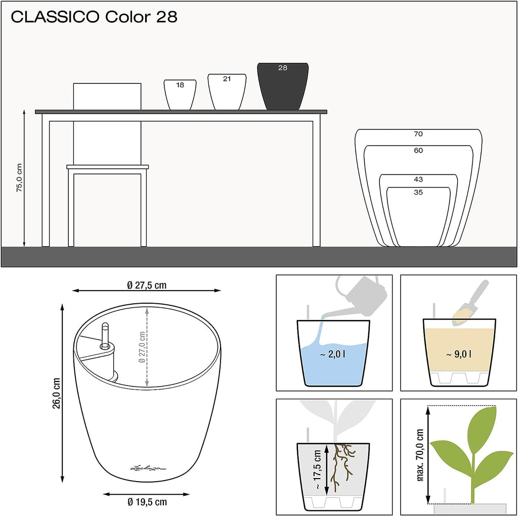 LECHUZA CLASSICO Culoare 28 gri ardezie 13204