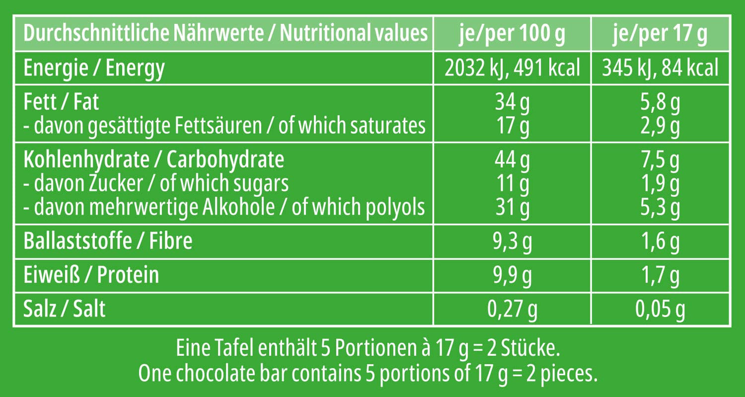 frankonia CHOKOLADE UDEN TILSAT SUKKER Chokolade med hasselnødder, glutenfri, 85 g