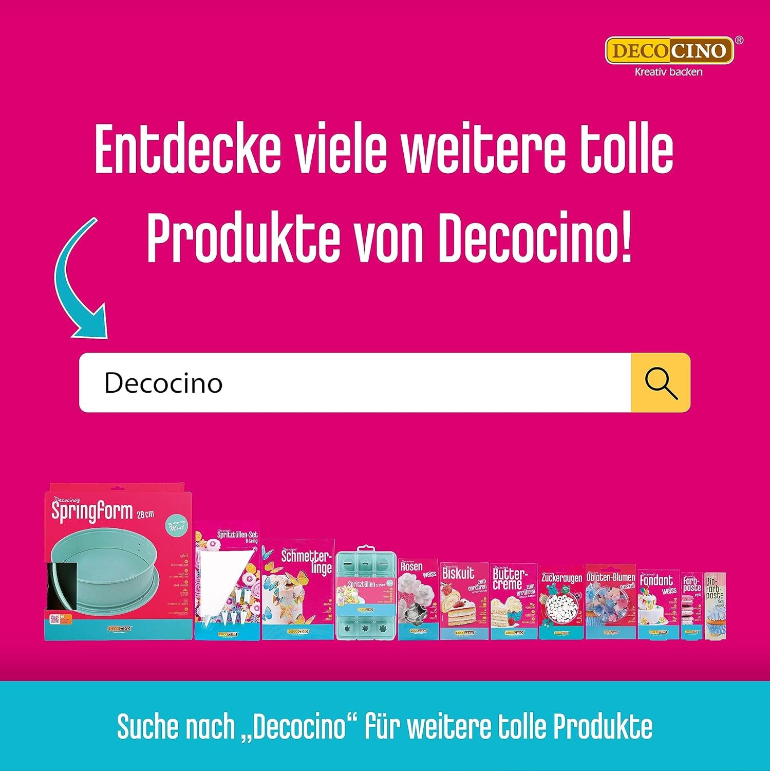 DECOCINO Ausrollstab – 3-delt, ca. 23 cm lang – antihaftbeschichter als Teigrolle zum Ausrollen von Marcipan, Blütenpaste, Roll-Fondant