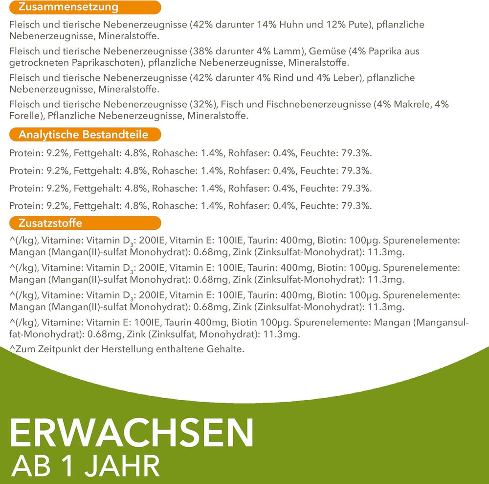 IAMS Delights Land Collection Hrană umedă pentru pisici - Pachet multiplu cu varietăți de carne (miel, vită, pui și curcan) în sos, hrană umedă pentru pisici de la 1 an, 12 x 85g
