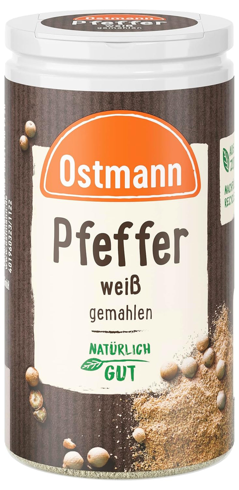 Ostmann Pfeffer weiß gemahlen, 45 g