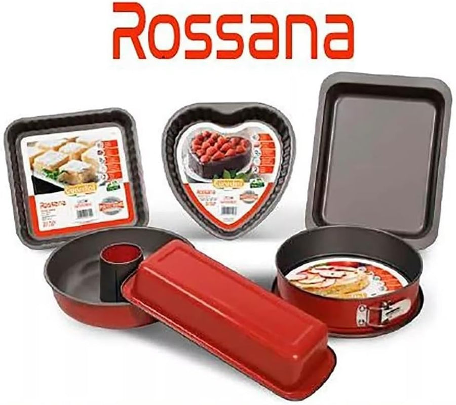 Rossana, Buddingform med kegle 23 cm, non-stick belægning, rød/grå farve, rustfrit stål Forme og bageplader Naty Shop