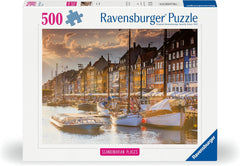 Ravensburger Puslespil 12000846, Skandinaviske steder - Solnedgang i København - 500 brikkers puslespil til voksne og børn over 12 år Puslespil Naty Shop
