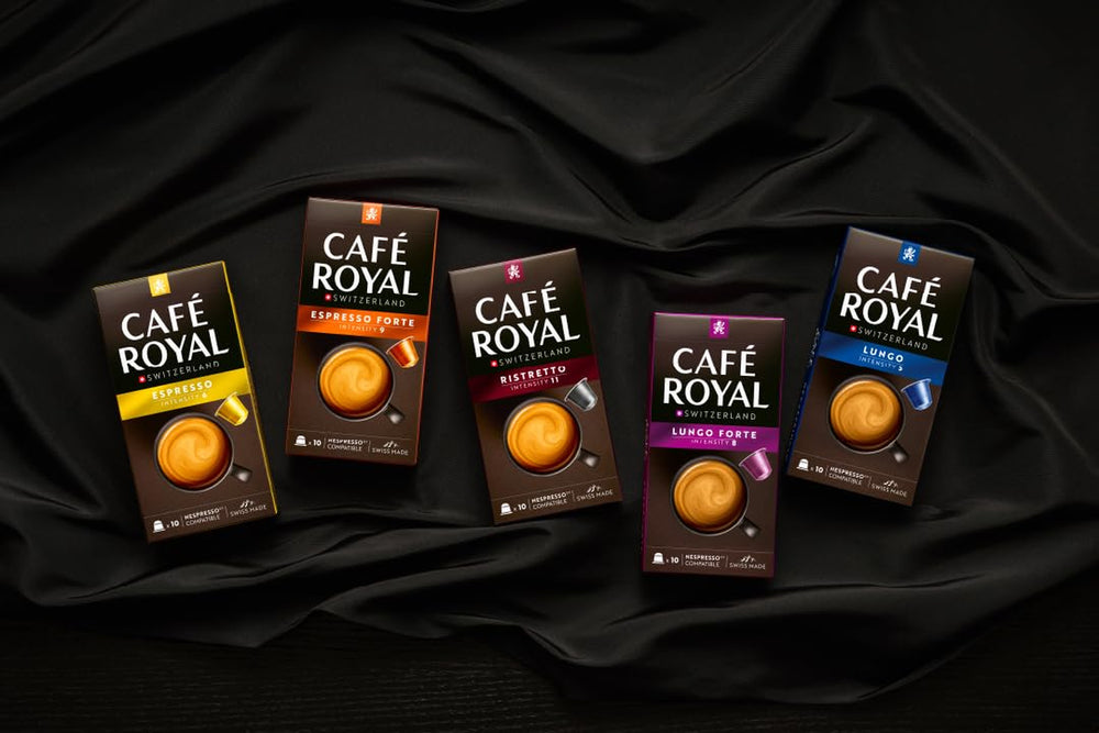 Café Royal Lungo Decaffeinato – Nespresso®-kompatible Kaffeekapseln, 100 % Arabica, Intensität 5/12, Rainforest Alliance, entkoffeiniert, 100 Kapseln