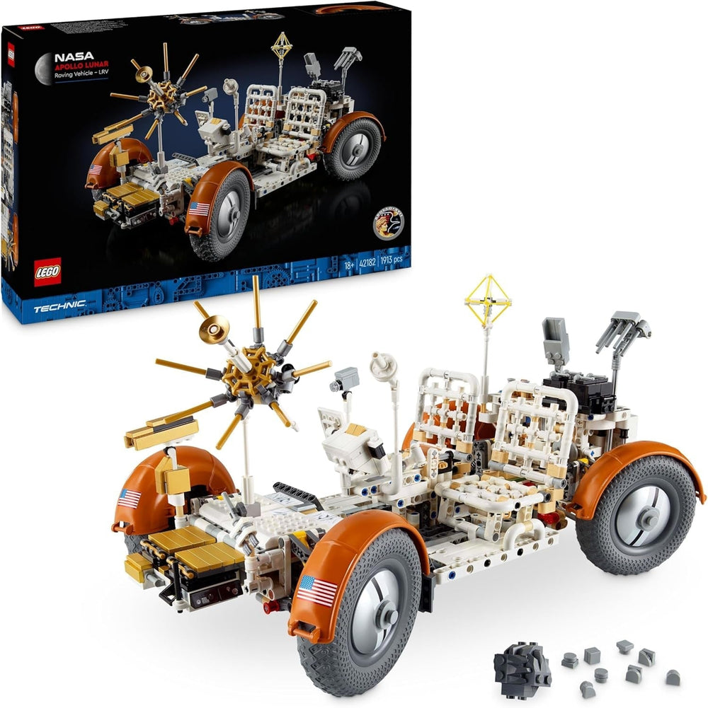 LEGO Technic NASA Apollo Lunar Roving Vehicle (LRV), Lunar Rover-model til voksne, rumsamlerobjekter til videnskabsentusiaster, byggelegetøj, rumfartøjsmodel 42182 byggesæt Besuche den LEGO-Store standardtitel