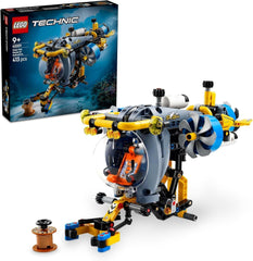 LEGO Technic Deep Sea Explorer Ubådsbyggelegetøj til børn 9 år gamle drenge og piger Kreative fødselsdagsgaveideer Byggerbart køretøj med roterende propeller 42201 Byggesæt Besuche den LEGO-Store Standardtitel