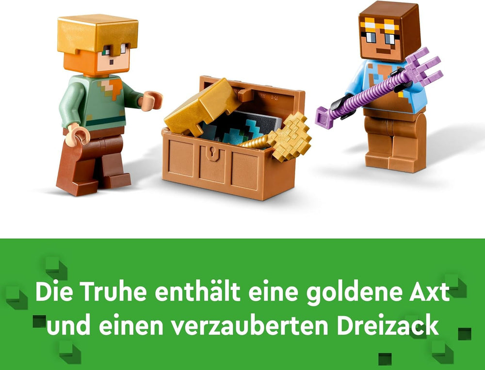 LEGO Minecraft The Armory Legesæt med heltefigurer, legetøjsvåben og Alex-figur, actionlegetøj til drenge og piger, gave til spillere og børn 7 år 21252 byggesæt Besuche den LEGO-Store