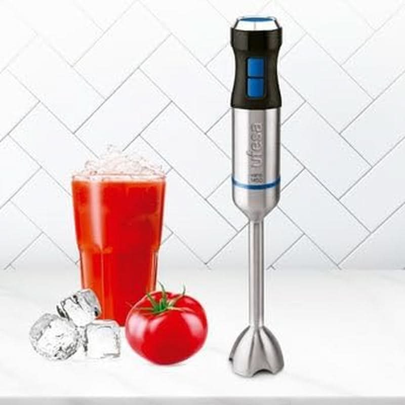 Ufesa BP4762 Vario 1450 Max Stabmixer, Leistung 1400 W, 20 Geschwindigkeiten + Turbo, Edelstahlgehäuse Und 4 Klingen, Ergonomisches Und Spritzwassergeschütztes Design, Inkl. Zubehör, Bpa-Frei Bucatarie Naty Shop