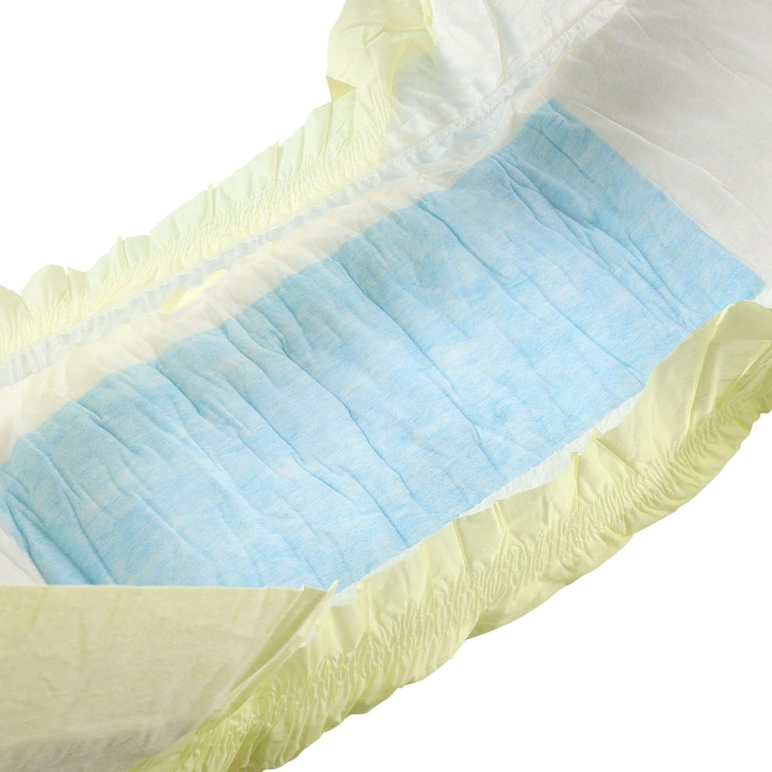 CutiePlusU voksenbleer, 10 pakke engangsinkontinenstrusser med løkker til kvinder og mænd, maksimal absorptionsevne natten over - gul (medium størrelse 71-96 cm)