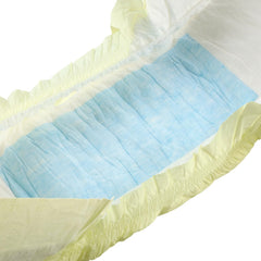 CutiePlusU voksenbleer, 10 pakke engangsinkontinenstrusser med løkker til kvinder og mænd, maksimal absorptionsevne natten over - gul (medium størrelse 71-96 cm)