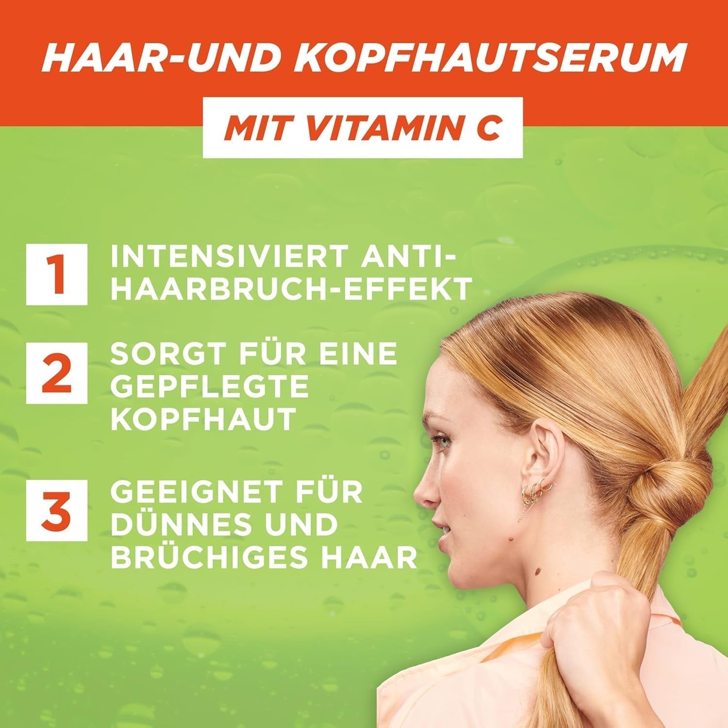 Garnier Strengthening Serum til tyndere hår og hovedbund Effektiv mod hårtab 2 x 125ml Garnier Hårpleje