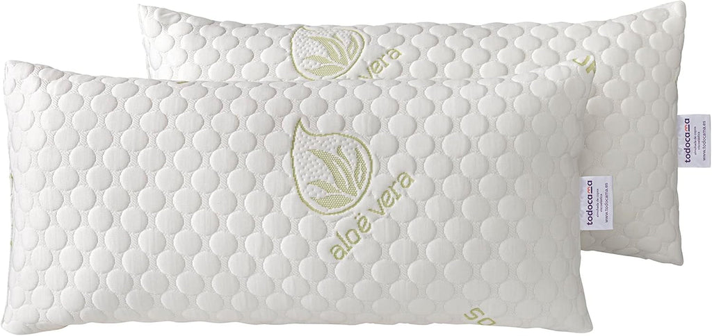 Todocama Pernă, viscoelastică, pachet de fulgi 2 X 75 cm alb Perne standard Naty Shop Alb Pachet 2 X 75 Cm