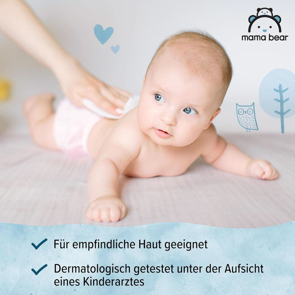 Șervețele ultrasensibile pentru bebeluși Mama Bear, fără parfum Naty Shop