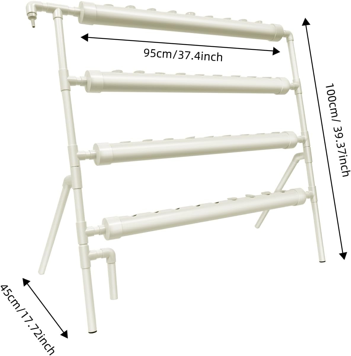 Hydroponic System, Tower Hydroponic Grow Kit, 4-trins plantestander med 36 plantehuller, jordfri plantedyrkningssystemer til have, kontor og andre indendørs og udendørs rum