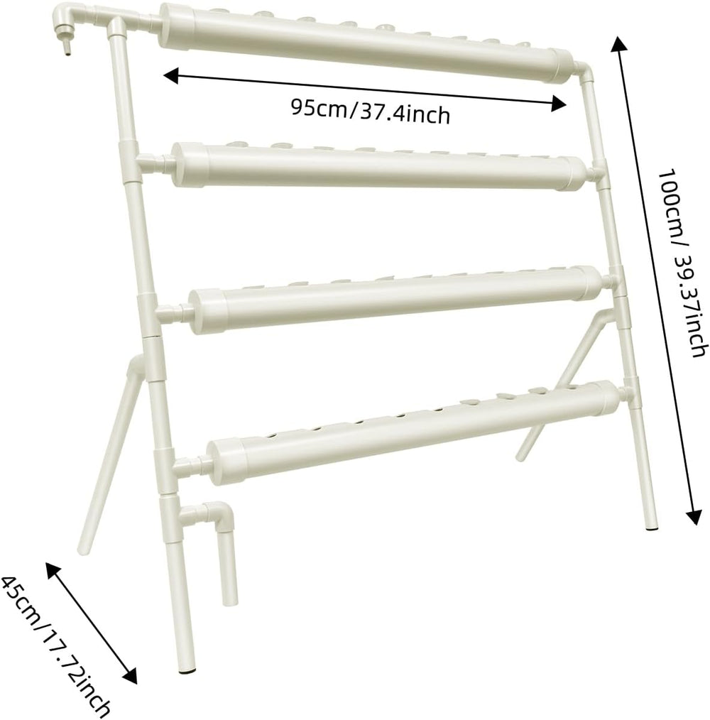 Hydroponic System, Tower Hydroponic Grow Kit, 4-trins plantestander med 36 plantehuller, jordfri plantedyrkningssystemer til have, kontor og andre indendørs og udendørs rum