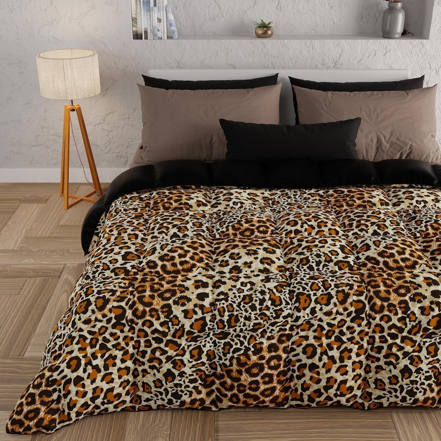 PETTI Artigiani Italiani - Plapumă de iarnă, Plapumă de iarnă, Plapumă simplă, Cu două fețe, Monocolor și imprimare digitală, 100% microfibră antialergică, Made in Italy