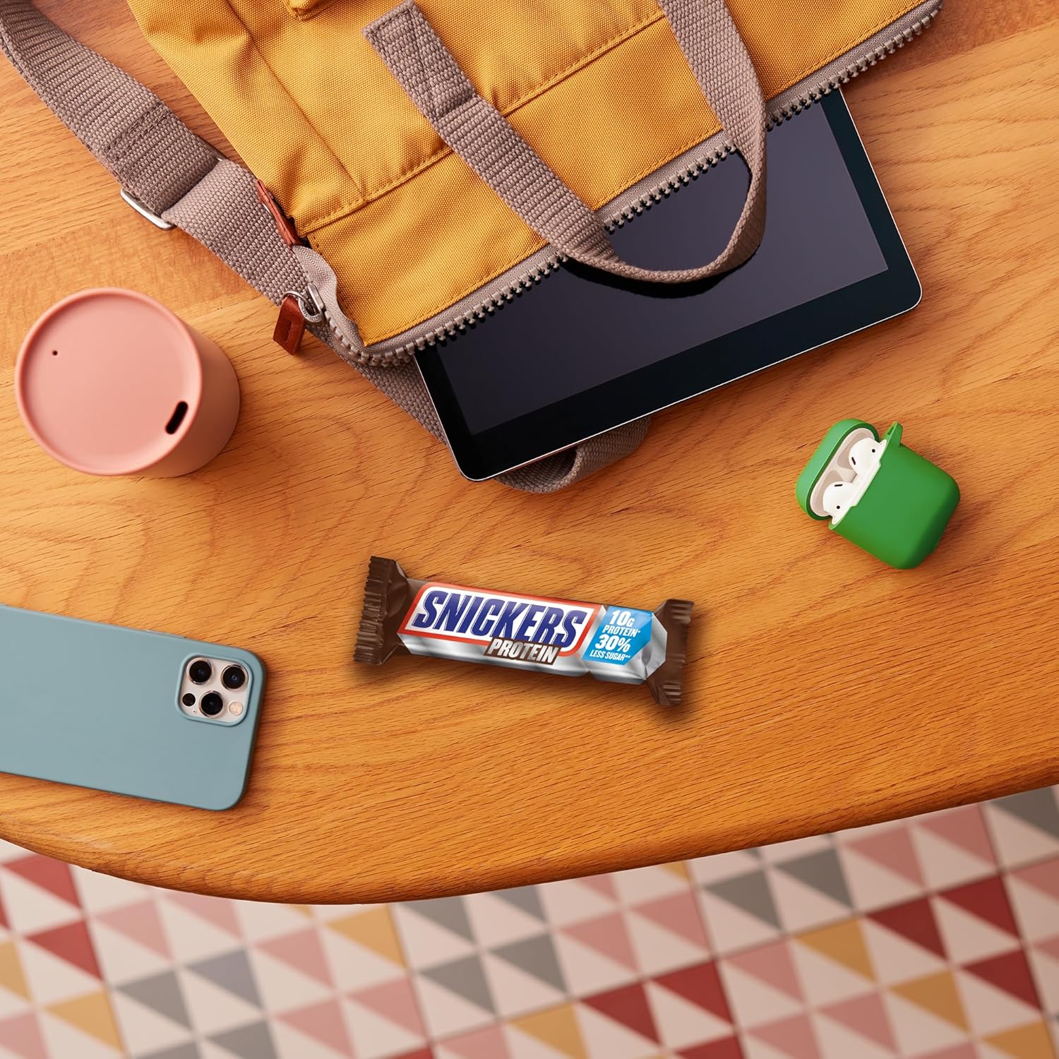 Snickers chokoladeproteinbarer - rig smag med karamelhasselnødder og nougat, bulkpakke 18x47g