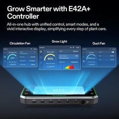 VIVOSUN GIY 80x80x160 cm Smart Grow Telt System, Indbygget WiFi Grow Telt Kit med Auto Ventilation og Cirkulation, 150W Full Spectrum LED Grow Light og GrowHub E42A Controller