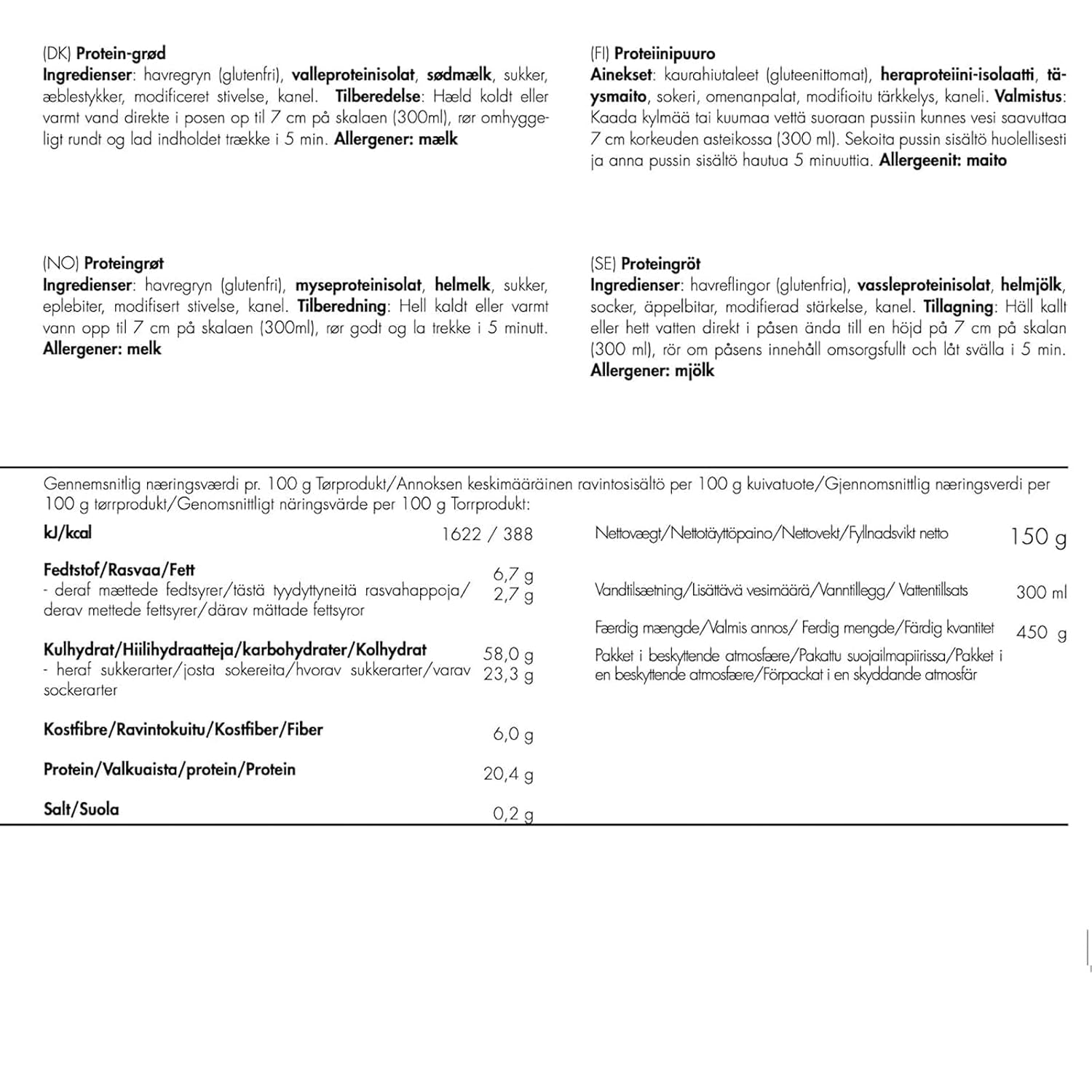 Trek'n Eat Proteingrød – Højproteinmorgenmad til friluftslivet | Frysetørret bord til camping, vandreture og ekspeditioner | Fyldende, hurtig at forberede, ideel til rejser