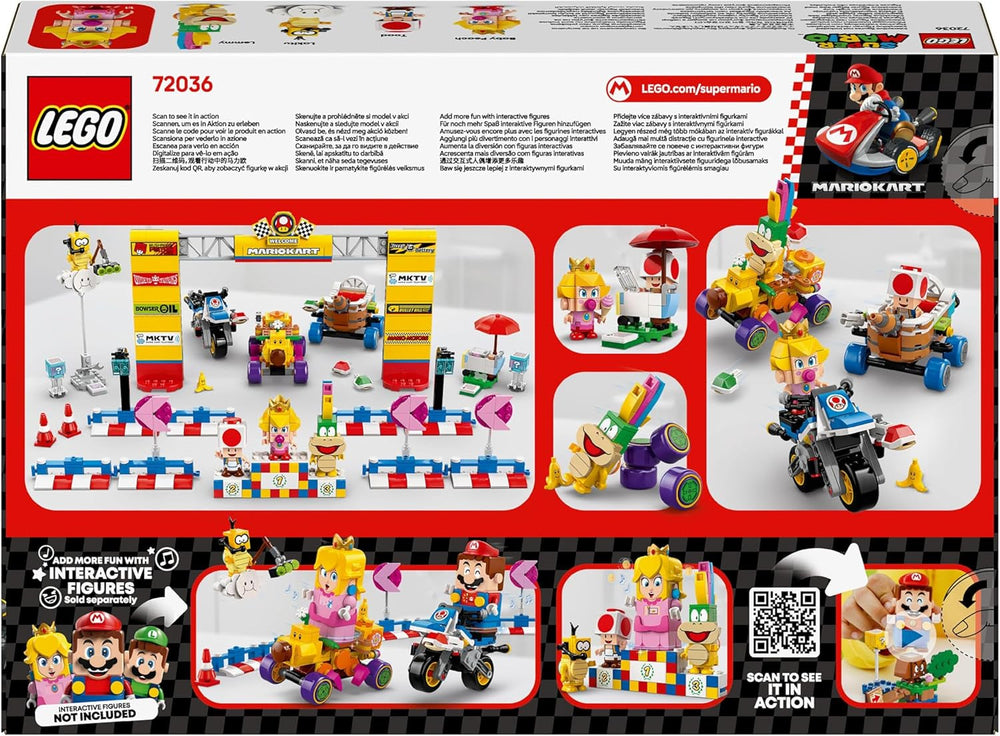LEGO Super Mario: Mario Kart - Baby Peach & Grand Prix-sæt, Nintendo-figurer - Toad, Lakitu, Baby Peach og Lemmy, Gave til drenge, piger og spillere 8+, Eventyrlegetøj 72036 Byggesæt Beuche den LEGO-Store