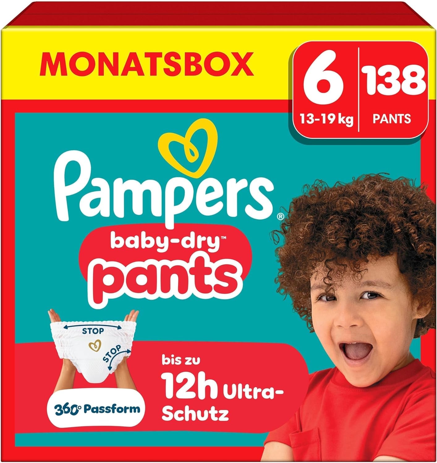 Pampers Baby-Dry Pants Größe 5, 160 Stück, 11kg-17kg, 360° auslaufsichere Passer til dag og nat