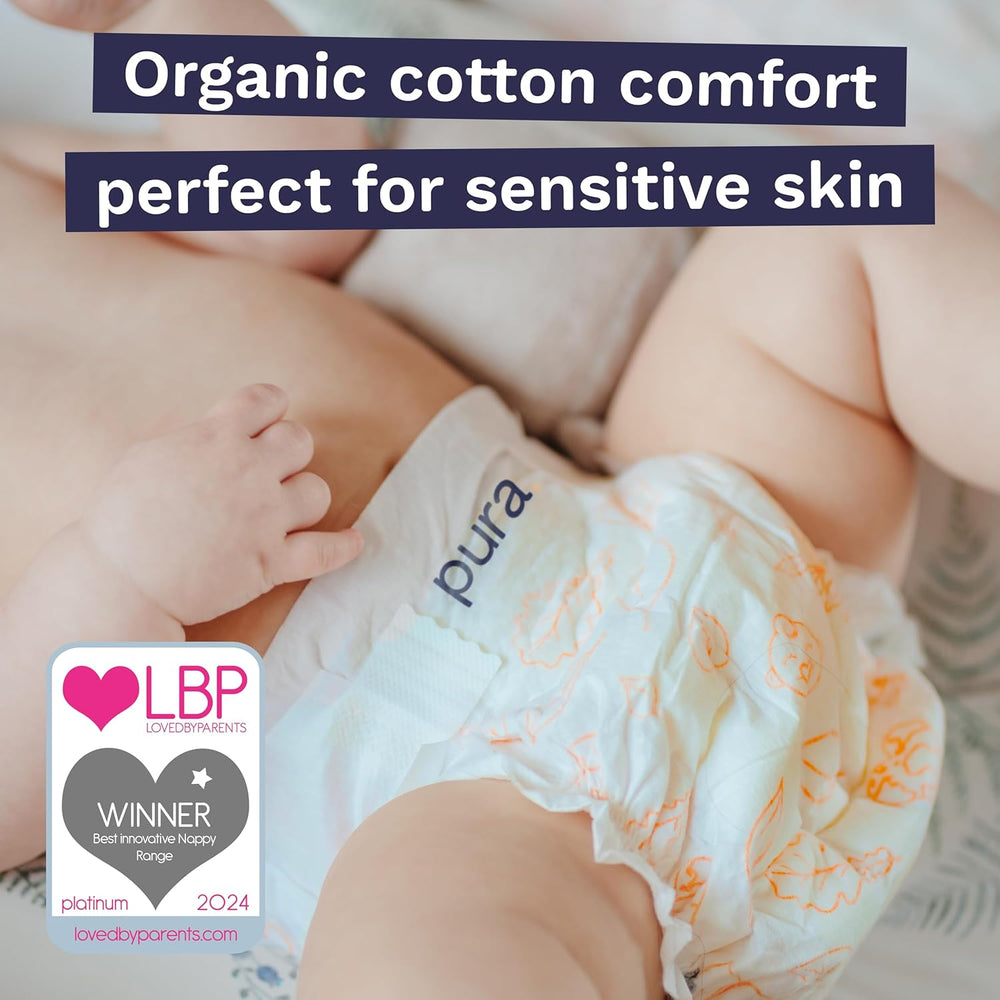 Eco babybleer - størrelse 3 (4-9 kg), 1 pakke (26 bleer), ultrabløde bleer til følsom hud, økologisk bomuld, op til 12 timers lækagebeskyttelse, ny størrelsesguide