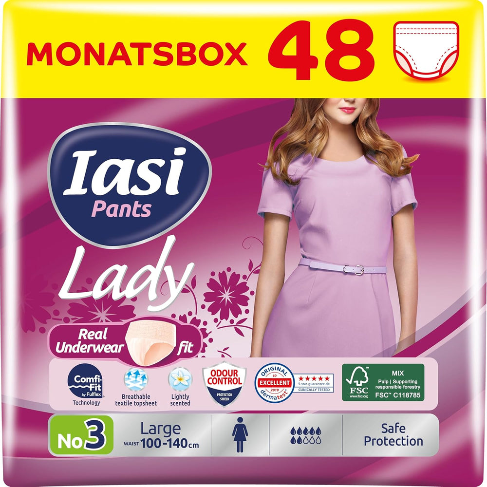 LADY Pants 48 Engangsurininkontinensbukser Absorbans Plus Størrelse S til kvinder 48 stk.
