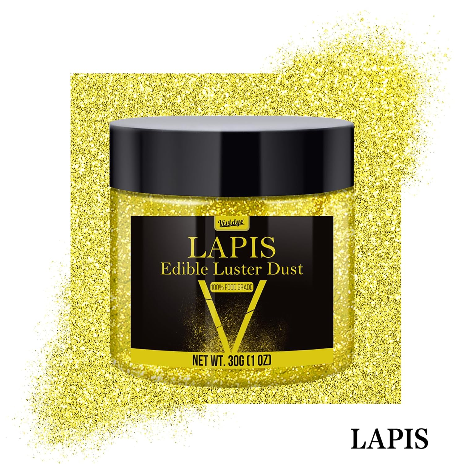 Spiselig glitter, pudder, forskellige farver, 30 gram Naty Shop