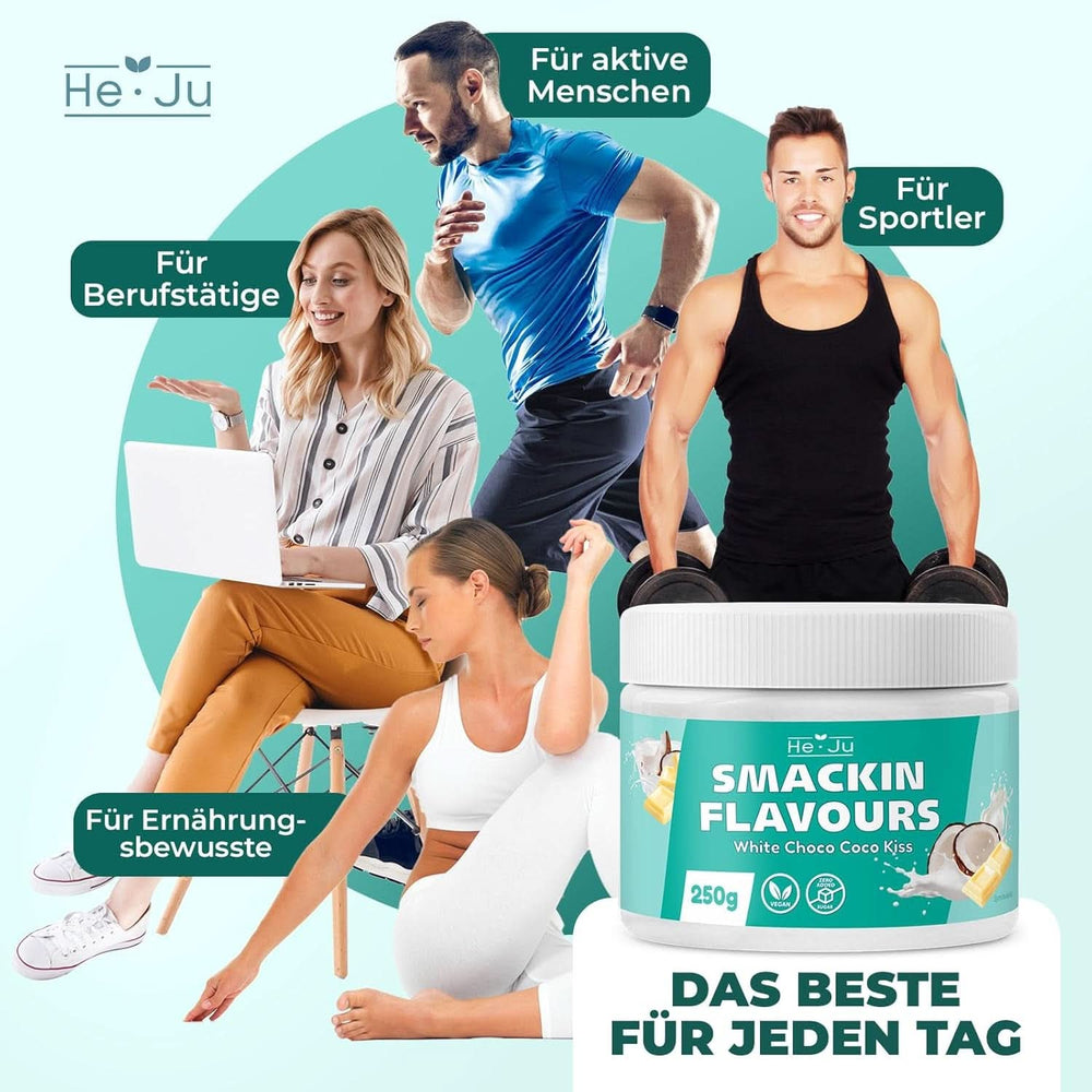 He-Ju, Pulver med hvid chokolade og kokossmag, 250 gram Aromas Naty Shop