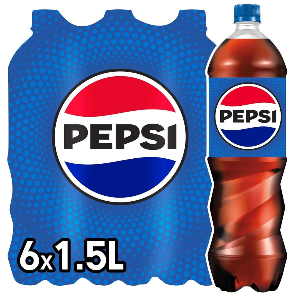 Pepsi Cola, Original, sæt 6 x 1,25 liter Ikke-alkoholiske drikke Naty Shop 6 x 1,5 liter Klassisk version