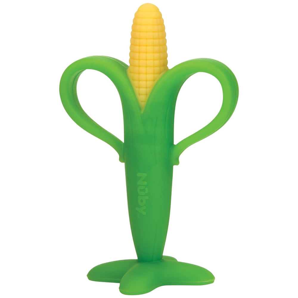 Nuby - Ajutor pentru dentiție în formă de știulete de porumb - 3M+, Multicolor