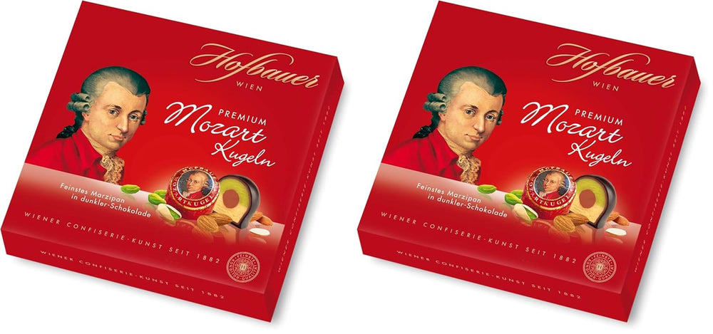Hofbauer Wien, Mozartkugeln 200 g, mørk chokolade