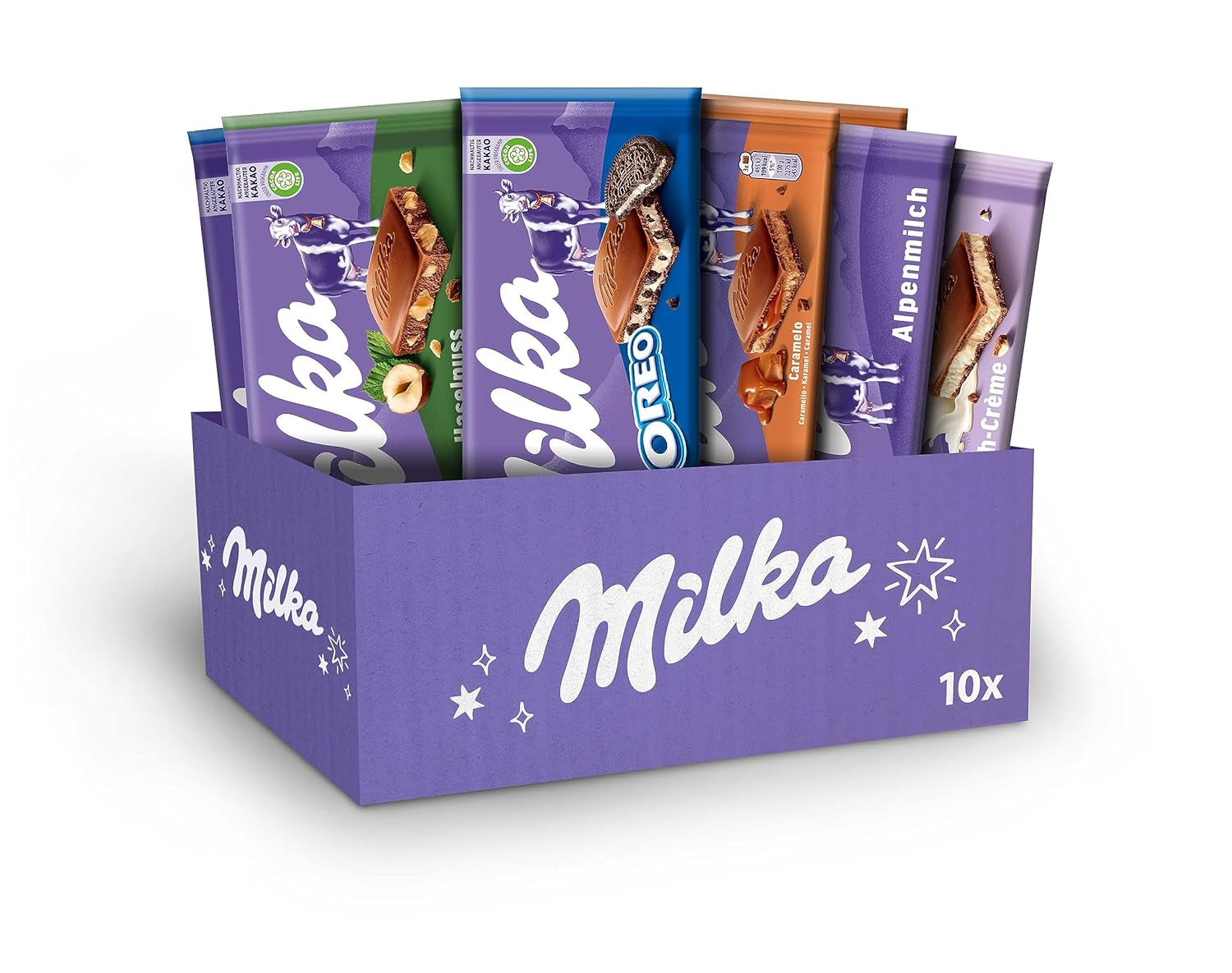 Milka Selection Box 1 Kg, 10 tablete de ciocolată Bomboane de Ciocolata Naty Shop Default Title