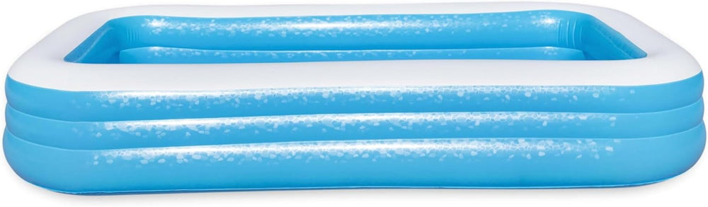 Bestway Family Pool Deluxe, piscină dreptunghiulară pentru copii, ușor de instalat, albastră, 305x183x56 cm Saltele gonflabile și accesorii gonflabile 305x183x56 cm Culoare
